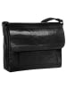 SPIKES & SPARROW Messenger echt Leder in schwarz