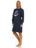 NORMANN Nachthemd Bündchen Anker - 69827 in marine