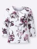 Sieh an! 3/4-Arm-Shirt in weiß-magenta-bedruckt