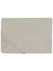 Beliani Bettlaken JANBU in Grau - (W) 90 x (H) 30 x (L) 200 cm