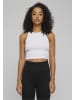 Urban Classics Urban Classics Damen Ladies Organic Cropped Rib Top in white