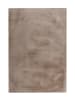 Kayoom Wohnzimmer Teppich – Hochflorteppich Rabbit Light 525 120cm RUND in taupe - rechteckig