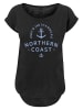 F4NT4STIC Long Cut T-Shirt Nordsee Knut & Jan Hamburg in schwarz