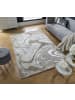 KADIMA DESIGN Luxuriöser Wohnzimmer Teppich mit metallischer Marmorierung in Beige