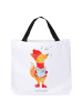 Mr. & Mrs. Panda Shopper Tasche Fuchs Sänger ohne Spruch in Weiß
