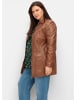 sheego Lederjacke in cognac