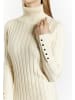 DreiMaster Klassik Damen Strickkleid in Hellbeige