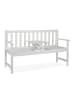 relaxdays Gartenbank in Weiß - (B)152 x (H)90 x (T)56 cm