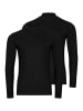 Ragman Langarmshirt Basic in Schwarz