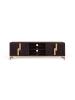 Giner y Colomer TV-Schrank aus massivem Mangoholz mit goldenem Metallsockel in Brown