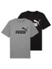 Puma T-Shirt 2er Pack in Schwarz/Grau