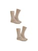 Hudson Socken Only 2-Pack druckfrei in Beige-mel.