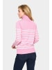 SAINT TROPEZ Rollkragen MilaSZ Gerade Passform in Sea Pink Mel/Ice Stripe