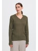 Oxmo V-Ausschnitt-Pullover OXFSINVI PU 1 in Grün
