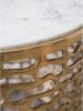 KADIMA DESIGN Couchtisch indischer Marmor, handgefertigt, fertig montiert in Gold-Weiß