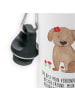 Mr. & Mrs. Panda Trinkflasche Hund Dame mit Spruch in Weiß
