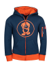 Trollkids Hoodie Pullover "Sortland" in Mystik Blau / Orange