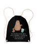 Mr. & Mrs. Panda Gym Rucksack Katze Wasserglas mit Spruch in Schwarz