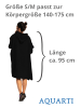 Aquarti Aquarti Damen Herren Badeponcho Frottee in schwarz