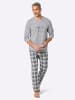 Comte Schlafanzug in hellgrau-anthrazit-kariert