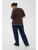 KAFFE curve Strickpullover KClizzy Regular fit in Seal Brown/Chalk Contrast