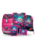 BAAGL 5-tlg. Set: Schulrucksack Airy Plus in Rosa Flamingos