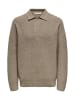 Only&Sons Strickpullover ' ONSDALE RLX LS POLO' in braun