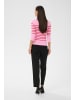 Kaffe Strickpullover KAlizza Tight fit in Pink Frosting/Red Stripes