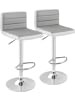 COSTWAY 2er Set Barhocker 37 x 42 x 82-102 cm in Grau