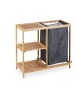 relaxdays Wäschekorb Regal in Natur/ Grau - (B)68 x (H)65 x (T)33 cm