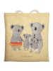Mr. & Mrs. Panda Tote Bag Koala Familie ohne Spruch in Gelb Pastell