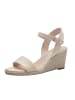 Tamaris Touch-It-Sandalen mit Keilabsatz Beige