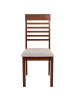Beliani 2er-Set Esszimmerstuhl ORTLEY in Braun/Beige