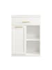SoBuy Waschmaschinen-Unterschrank in Reinweiß - (W) 37 x (H) 95 x (L) 66 cm