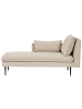 Beliani Chaiselongue YERRES in Beige/Schwarz - (W) 168 x (H) 79 x (L) 87 cm rechtsseitig