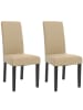 MCW 2er-Set Esszimmerstuhl N66, Creme, schwarze Beine