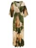 Aniston SELECTED Maxikleid in grün-camel-beige-braun