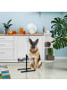 relaxdays Hunde-Futterstation in Silber - 2x 1,6 l