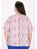 Ancie Damen Plus Size Blouse in White Stripe