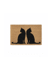 relaxdays Fußmatte "Katzen" in Natur/ Schwarz - 40 x 60 cm