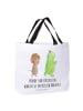 Mr. & Mrs. Panda Shopper Tasche Schildkröte Maus mit Spruch in Weiß