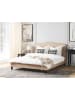Beliani 2-tlg Doppelbett MONTPELLIER in Beige/Schwarz