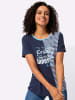 WITT WEIDEN Rundhals-Shirt in marine-himmelblau-bedruckt