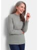 GOLDNER Kurzgröße:  Baumwollshirt mit Langarm in grau / melange