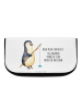 Mr. & Mrs. Panda Make-up Täschchen Pinguin Angler mit Spruch in Weiß