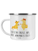 Mr. & Mrs. Panda Camping Emaille Tasse Eheversprechen Liebe Teil... in Weiß