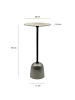 FineBuy Beistelltisch in Silber / Aluminium / 29x29x60