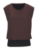 LASCANA ACTIVE 2-in-1-Shirt in braun-schwarz