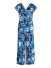 BETTY & CO Jumpsuit kurzarm in Weiß/Dunkelblau