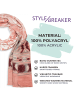 styleBREAKER Schal in Altrose-Grau-Bordeaux-Rot-Weiß